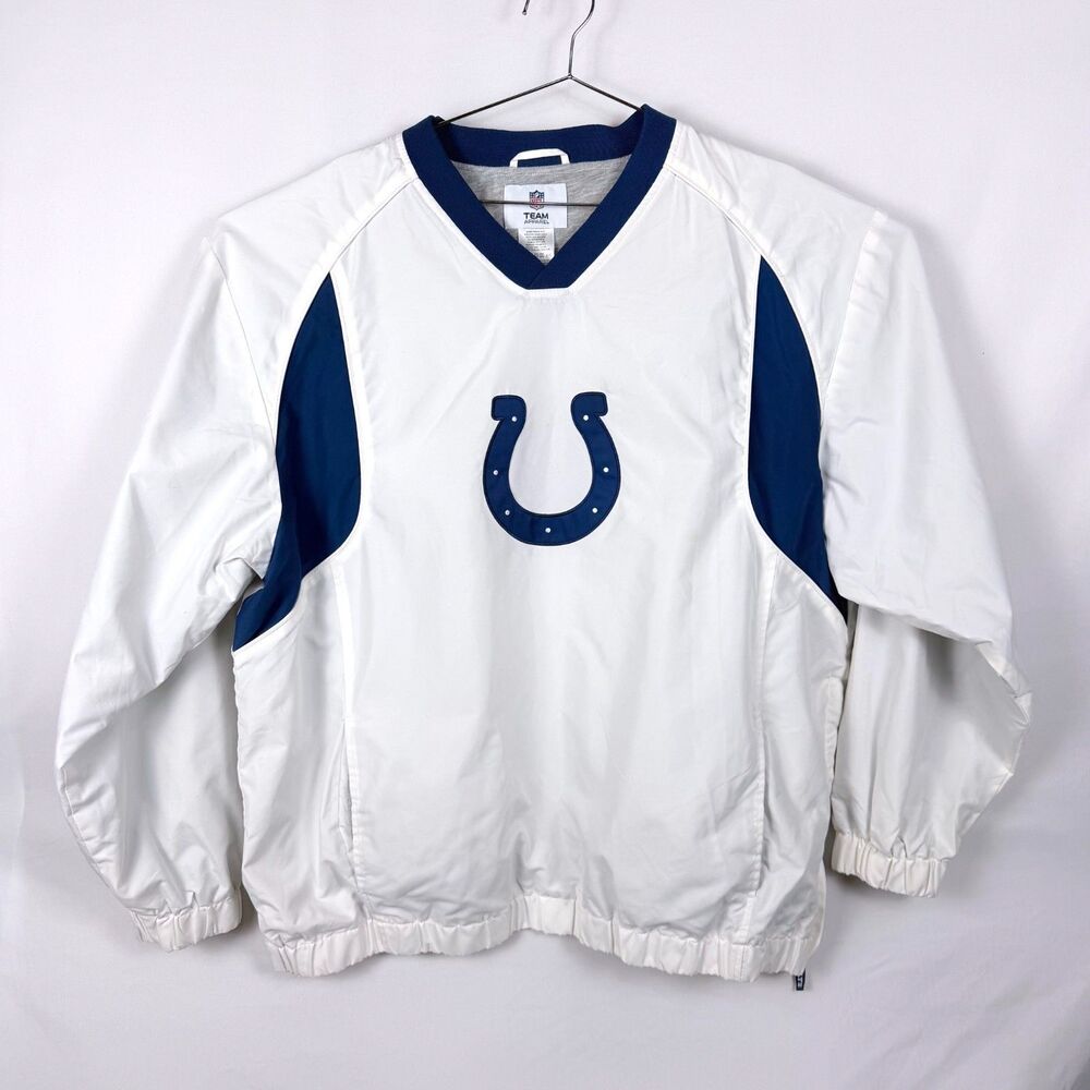 NFL TEAM APPAREL Indianapolis Colts Men's Pullover Windbreaker Jacket Size 2XL